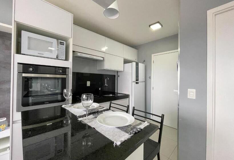침실 1개 아파트, Studio Time 1312   Luxo   Ponta Verde   Maceió Al