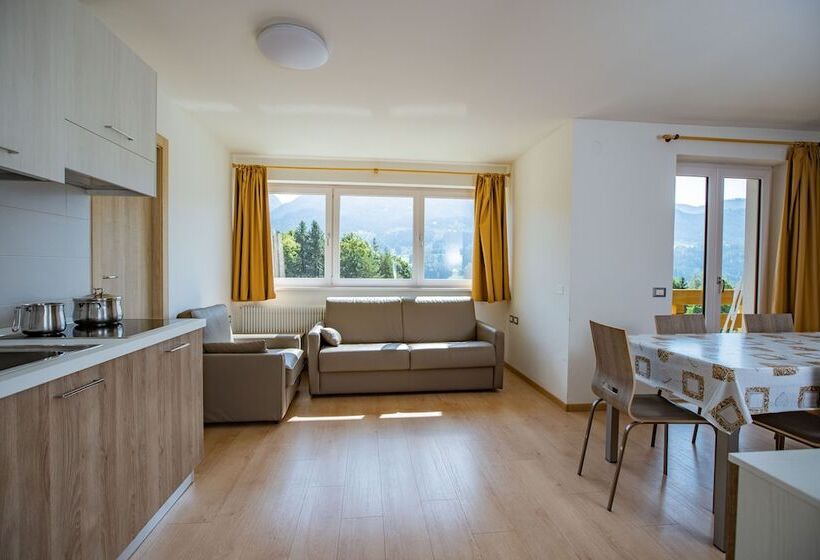 침실 2개 아파트, Aparthotel Des Alpes