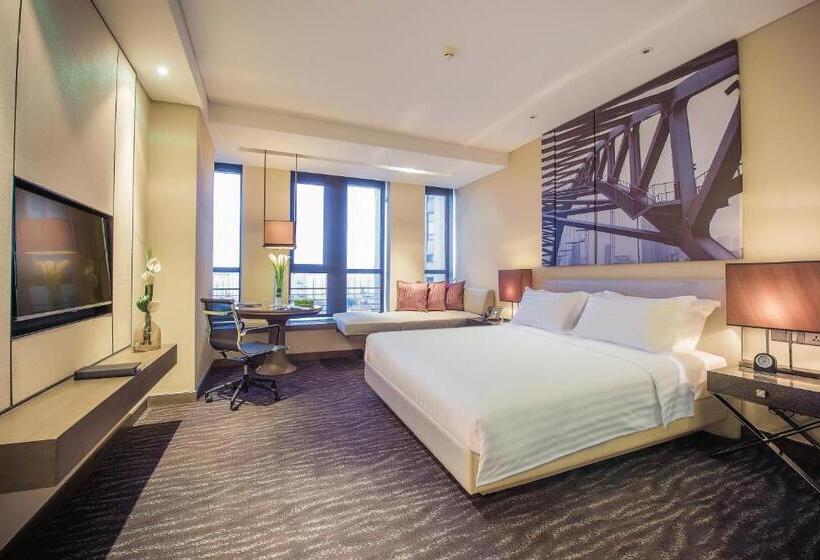 חדר דחוקס עם מיטת קינג, Pan Pacific Tianjin
