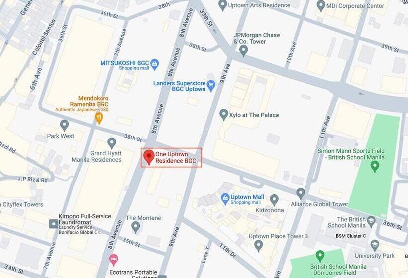 1침실 아파트 도시 전망, One Uptown Residences Bgc