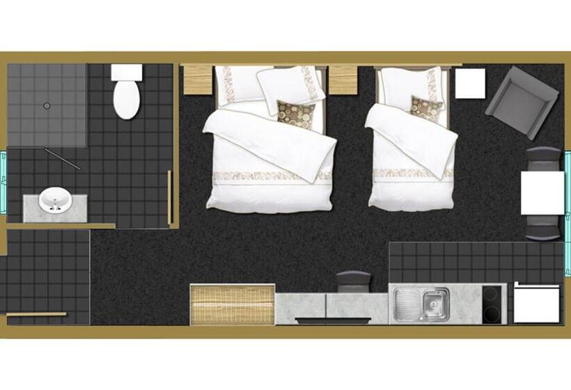 스탠다드 싱글 룸 퀸 침대, Abode37 Motel Emerald