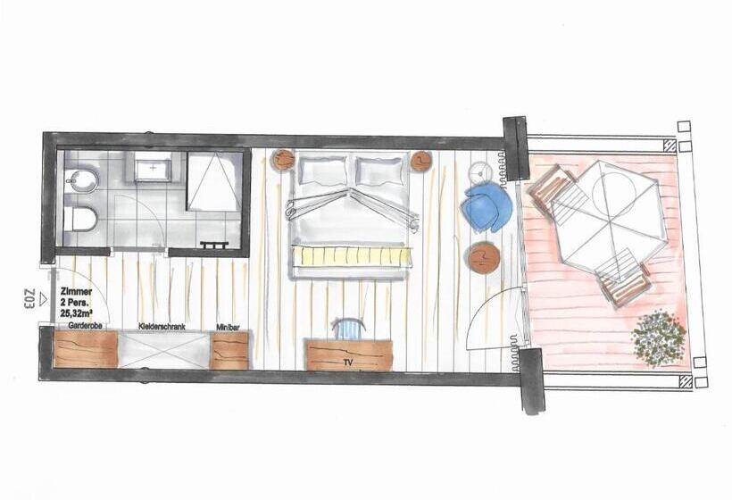 Номер Стандарт с Террасой, Residence Sägemühle