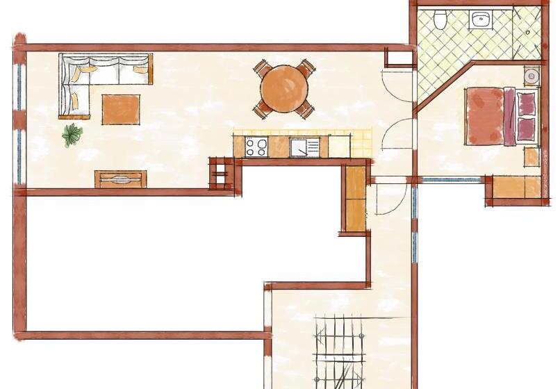 Апартаменты 1 Спальня, Altstadtjuwel