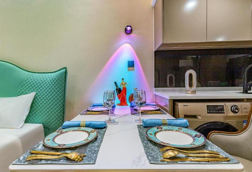 Люкс 2 Спальни, Kunming Dianchi Mideel International Apartment   South Asian Style Fuhai Metro