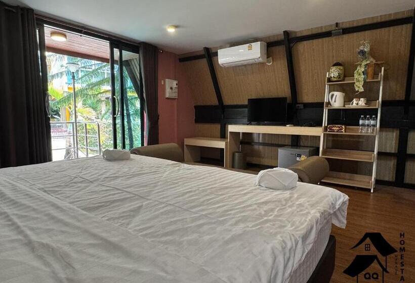 غرفة ديلوكس سرير كينج, Happy Garden Resort Betong