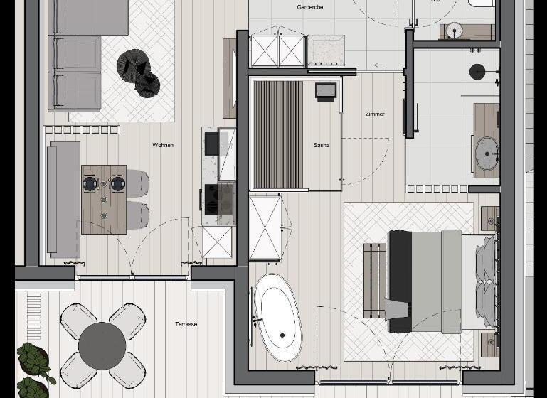 Апартаменты 1 Спальня Нижний Этаж, Jaggling Appartements