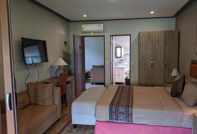 اتاق استاندارد با چشم‌انداز استخر, Puri Sabina Bed & Breakfast