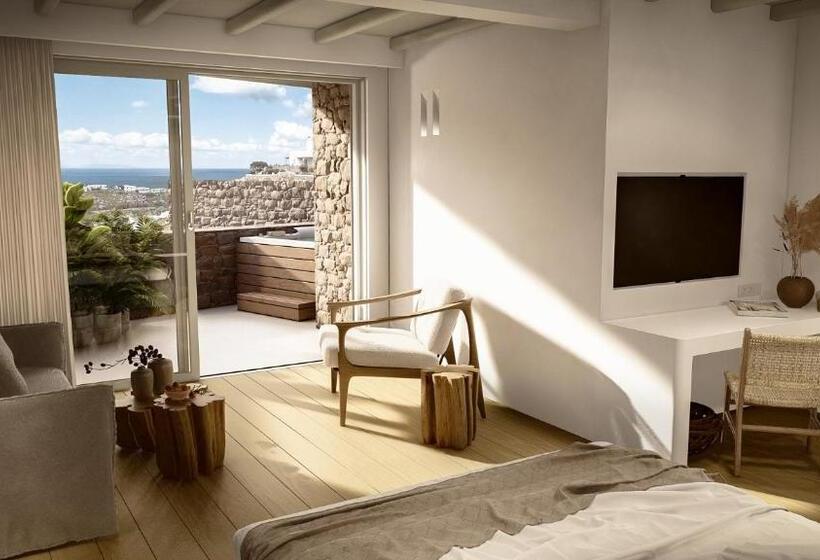 Люкс с гидромассажем, Nomia Sunset Suites Mykonos