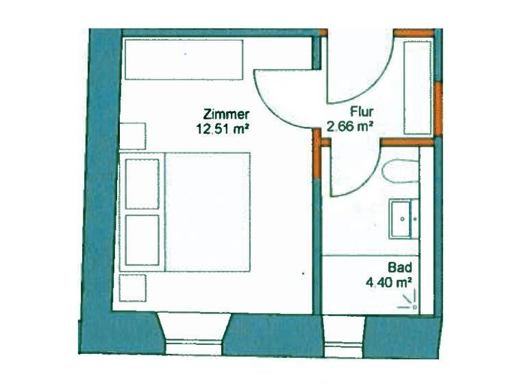Номер Стандарт, Anna Gästehaus Zimmer