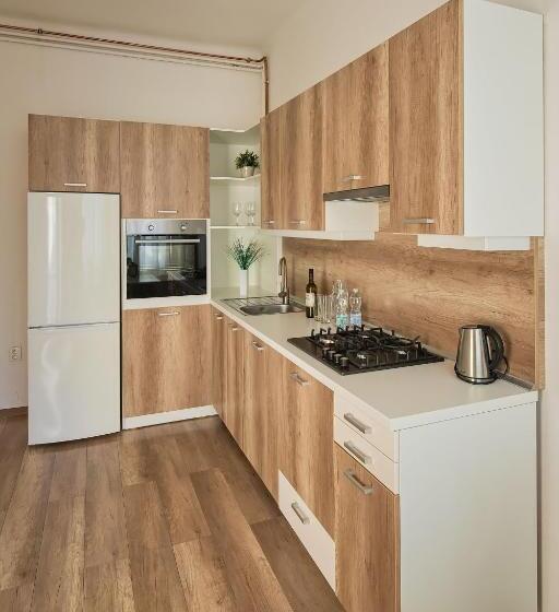 חדר סטנדרטי לארבעה עם חדר אמבטיה משותף, Stodolní Apartment