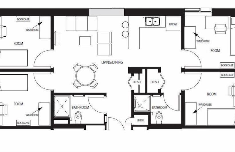 4 베드룸 스위트, Dalhousie University Accommodations
