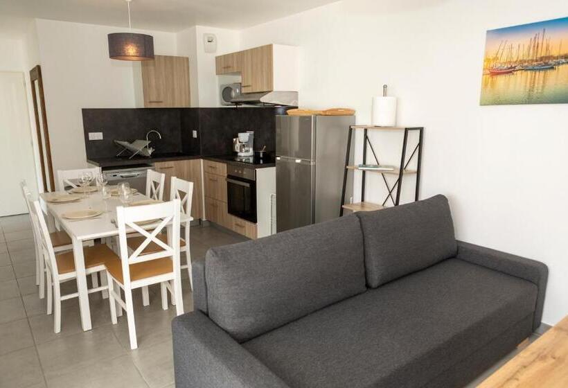 Апартаменты 2 спальни Вид на Сад, My Hôtel Résidences   Port Leucate