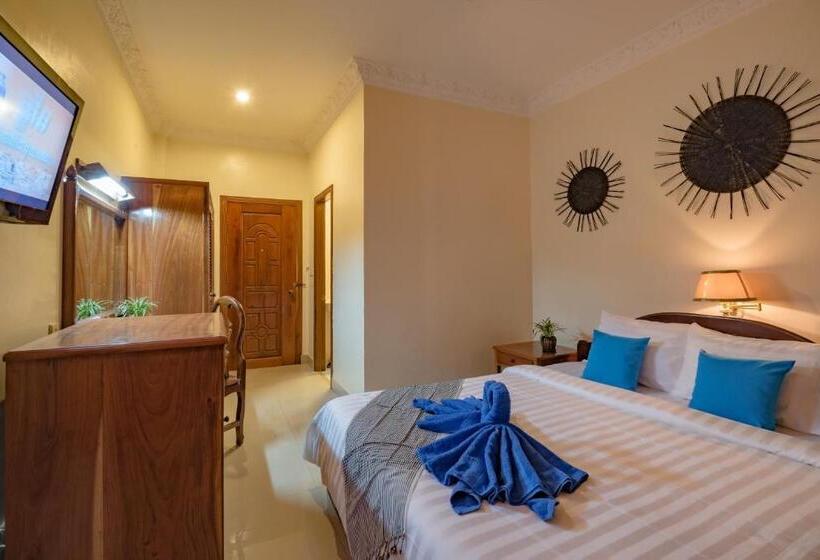 キングサイズベッドのデラックスルーム, The Siem Reap Chilled Backpacker