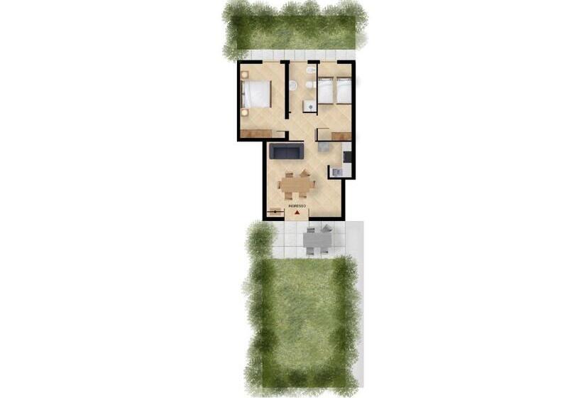 침실 1개 풀장 전망 아파트, Residenza Corte Casara