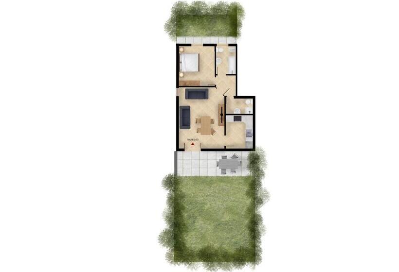 침실 1개 디럭스 아파트, Residenza Corte Casara