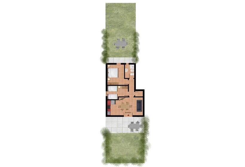 침실 1개 가든 전망 아파트, Residenza Corte Casara