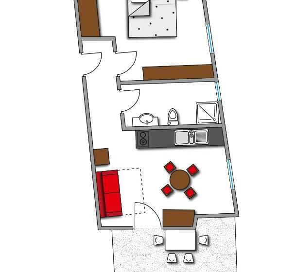 Апартаменты 1 Спальня с Балконом, Paloria Apartments & Sport