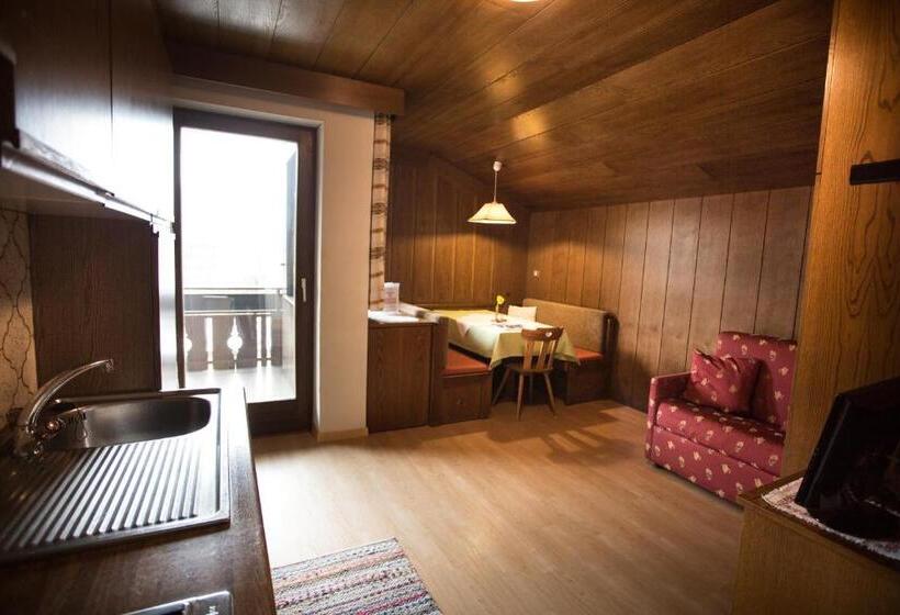 Апартаменты 1 Спальня с Балконом, Residence Rienz