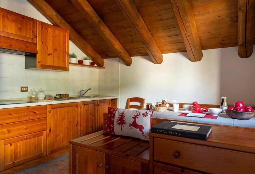 Апартаменты 1 Спальня Нижний Этаж, Residence Monterosa
