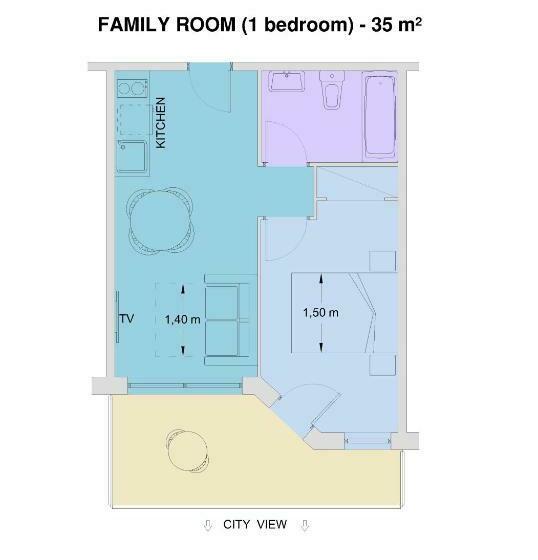 带1个卧室的公寓, Aparthotel Miami Park