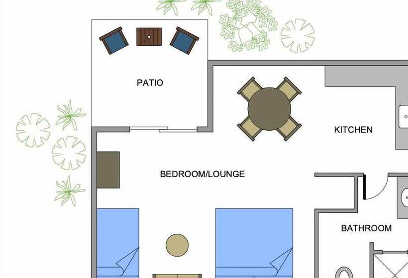 استودیو استاندارد با چشم‌انداز باغ, Lagoon Breeze Villas