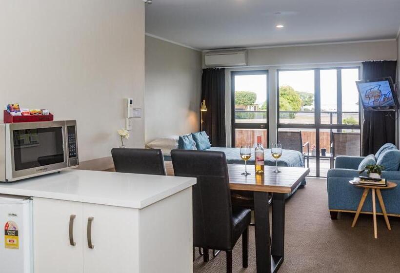 침실 1개 디럭스 아파트, Le Chalet Suisse Motel Taupo