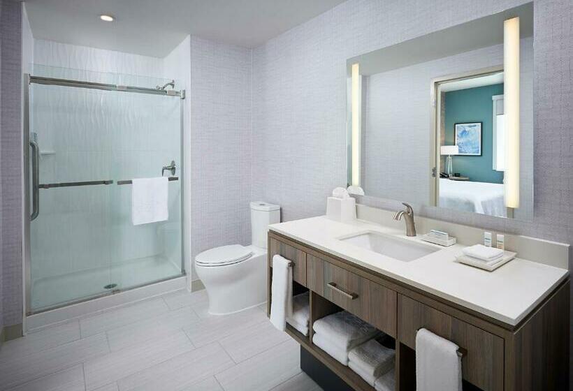 带大床的套房, Home2 Suites By Hilton Brantford