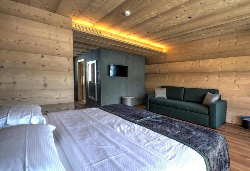 Полулюкс Одноместный с Террасой, Dolomiti Lodge Alverà