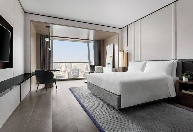 스탠다드 룸 더블 침대, Jw Marriott Marquis Hotel Shanghai Pudong