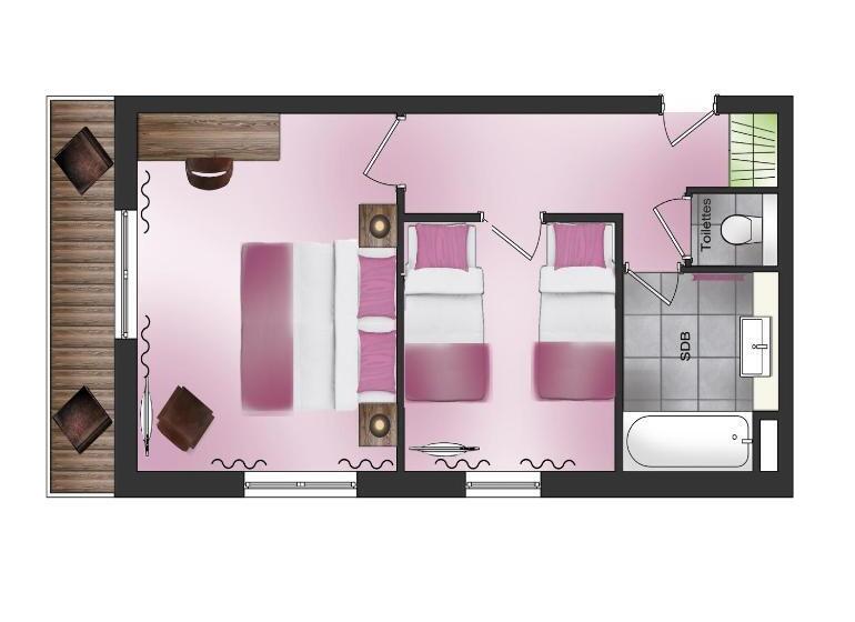 Семейный Номер, Hôtel Les Grillons