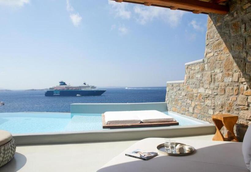 Вилла с 1 спальней и бассейном, Cavo Tagoo Mykonos