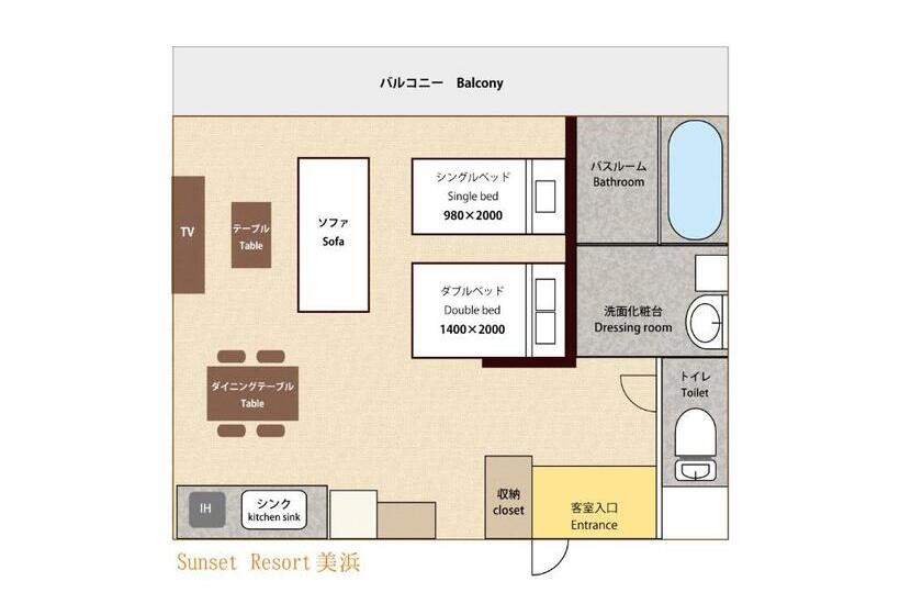 Номер Стандарт, Sunset Resort Mihama  Seven Hotels And Resorts