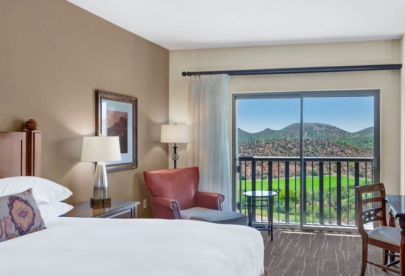 חדר סטנדרט עם מיטה זוגית ונוף למגרש גולף, Jw Marriott Tucson Starr Pass Resort