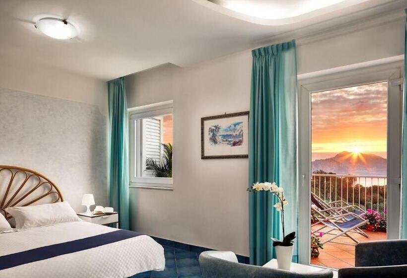 带有一个卧室和海景的高级公寓, Gocce Di Capri Resort