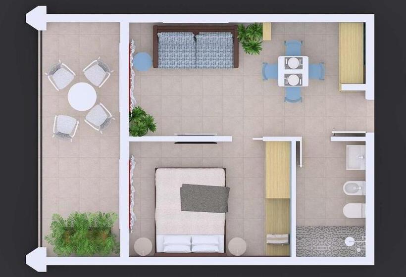 Júnior Suíte com Terraço, Princess Apart