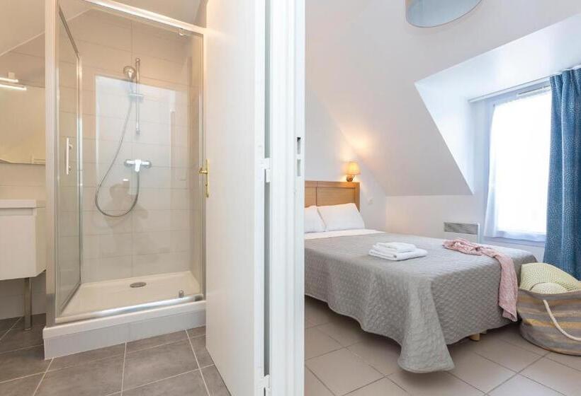 带1个卧室的带海景的公寓, Résidence Odalys Les Bains