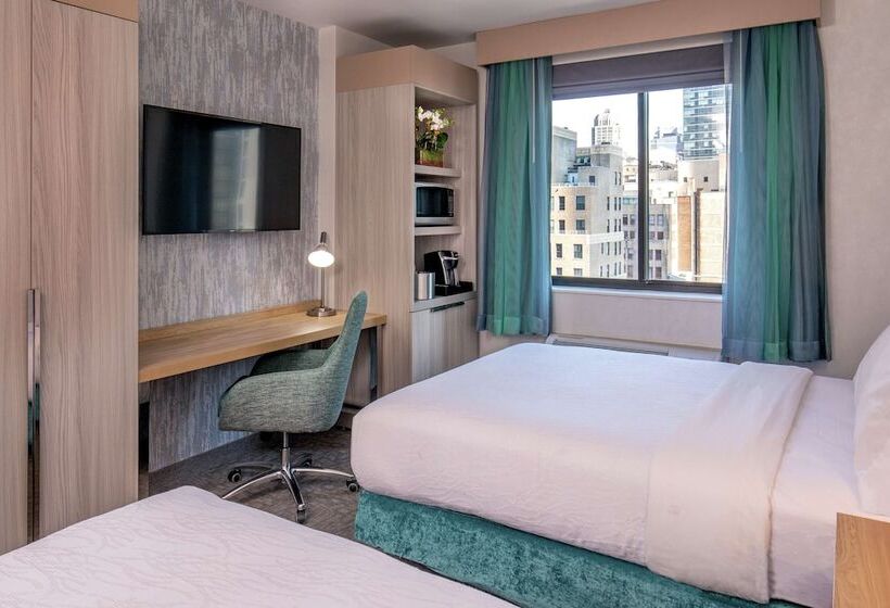 اتاق استاندارد با 2 تخت دوبل, Hilton Garden Inn New York/manhattan Chelsea