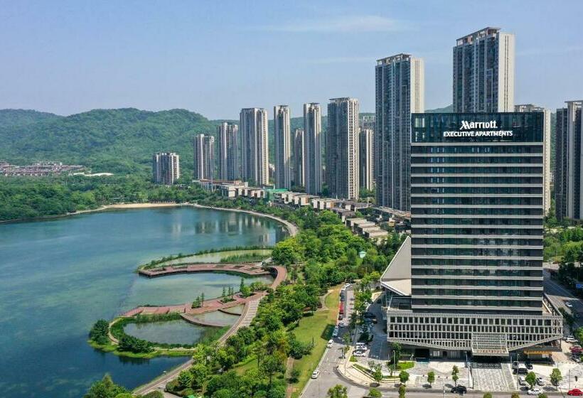 キングサイドベッドのスタンダードワンルーム, The Meixi Lake, Changsha Marriott Executive Apartments