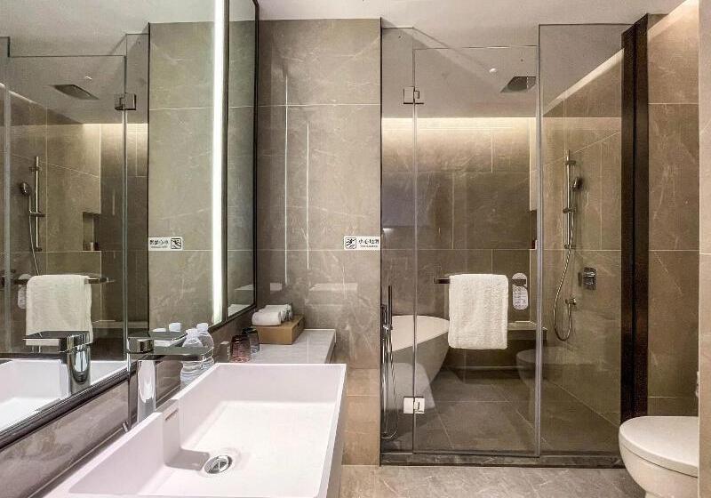 キングサイドベッドのスタンダードワンルーム, The Meixi Lake, Changsha Marriott Executive Apartments