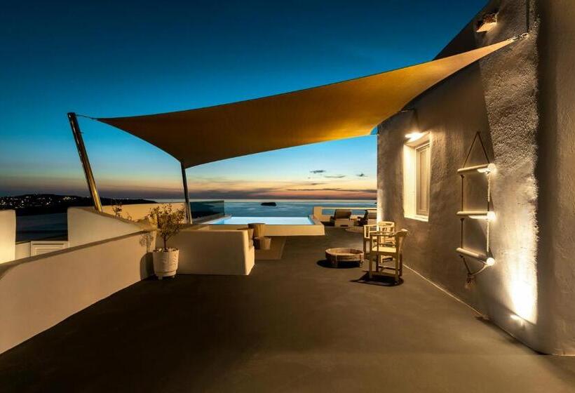 빌라 1 베드룸 - 수영장, Grand View   Megalochori Santorini