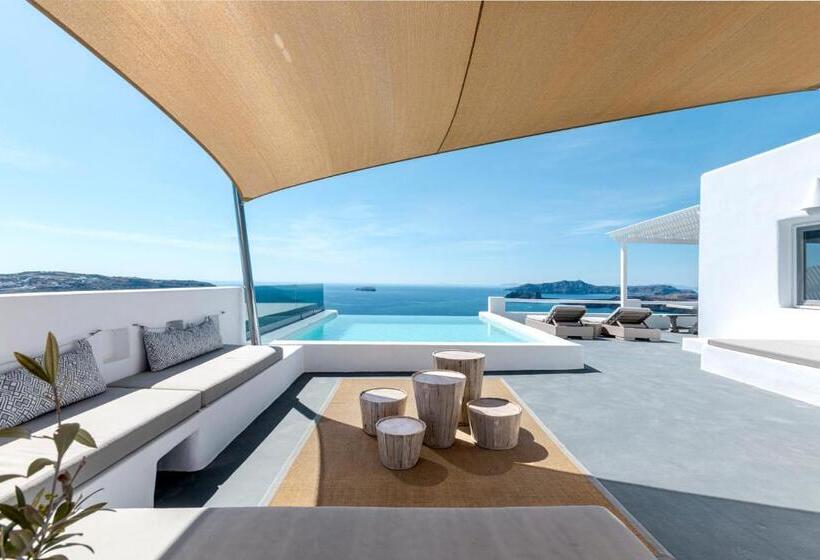 빌라 1 베드룸 - 수영장, Grand View   Megalochori Santorini