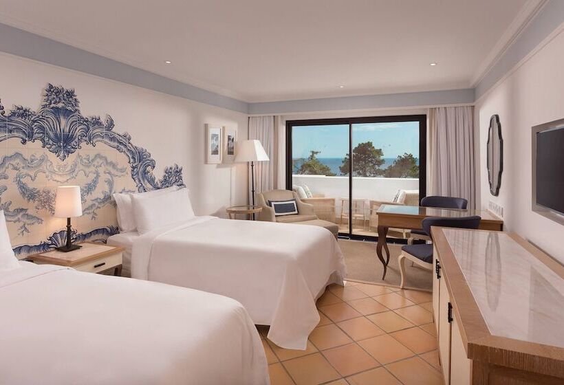 Quarto deluxe vista mar com balcao, Pine Cliffs Hotel, A Luxury Collection Resort