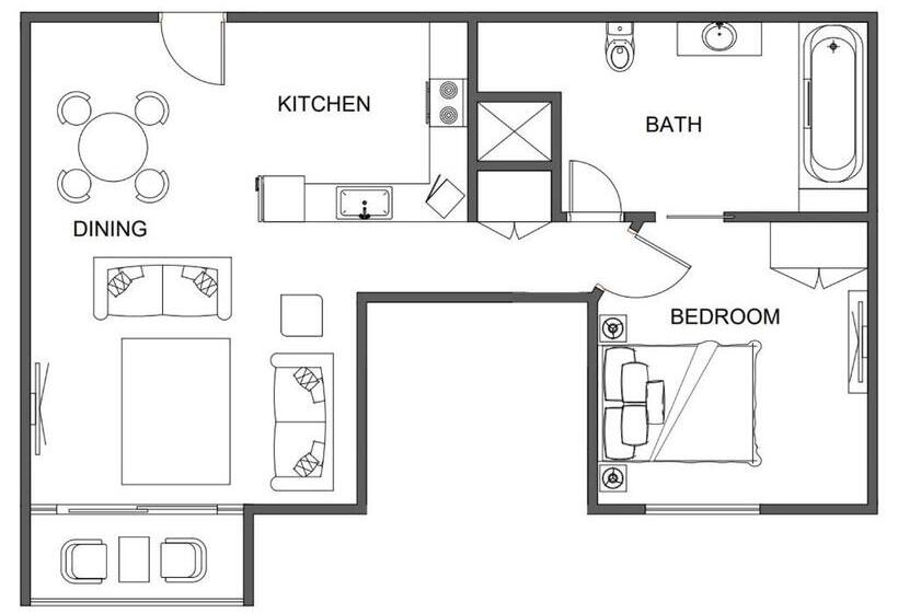 침실 1개 아파트, The Observatory Self Contained Apartments