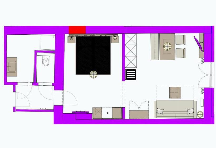 Апартаменты 1 Спальня с Видом, Apartmenthotel  S Mitterndorf