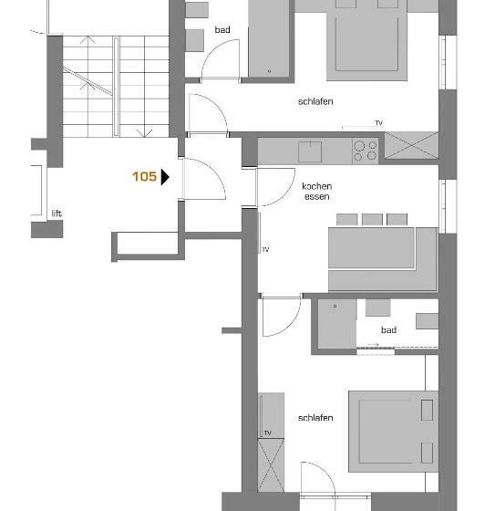 Апартаменты 2 Спальни, Apart Garni St Martin