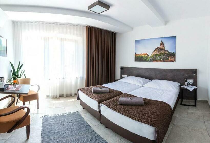 Deluxe room with river view, Penzion Rechle