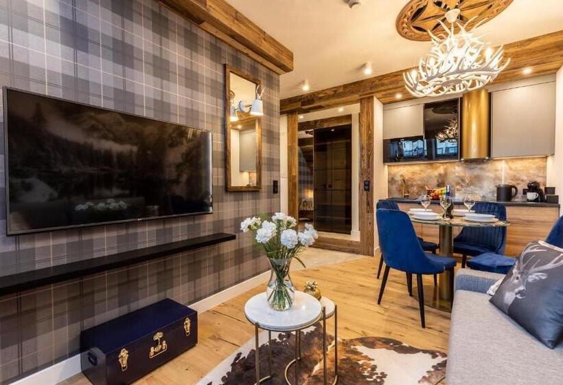 Королевские апартаменты с 1 спальней, Aparthotel Royal Resort Spa Zakopane
