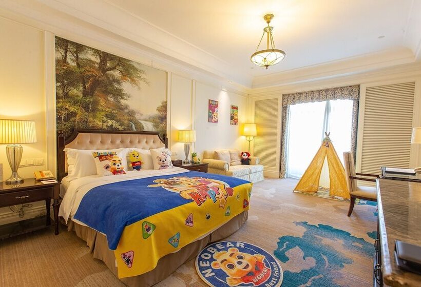 带海景的带双人床的标准间, Crowne Plaza Qingdao Ocean Spring Resort By Ihg
