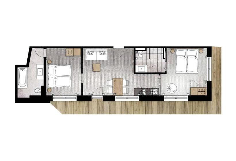 Апартаменты Comfort 2 Спальни, Gurglhof Apartmenthaus