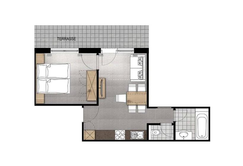Апартаменты 1 Спальня, Gurglhof Apartmenthaus